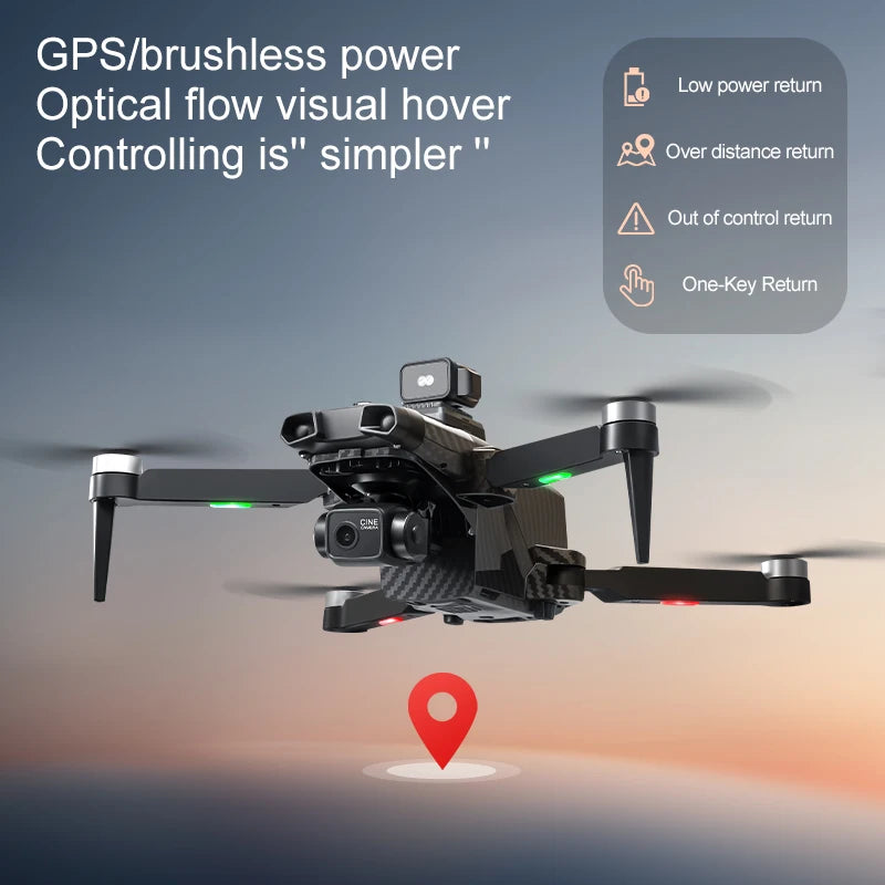 RG808 PRO GPS Drone 8K HD 3-Axis Gimbal 25Min Long Flight Time Large Screen Remote Control 5G Wifi FPV Brushless Fold Aircraft