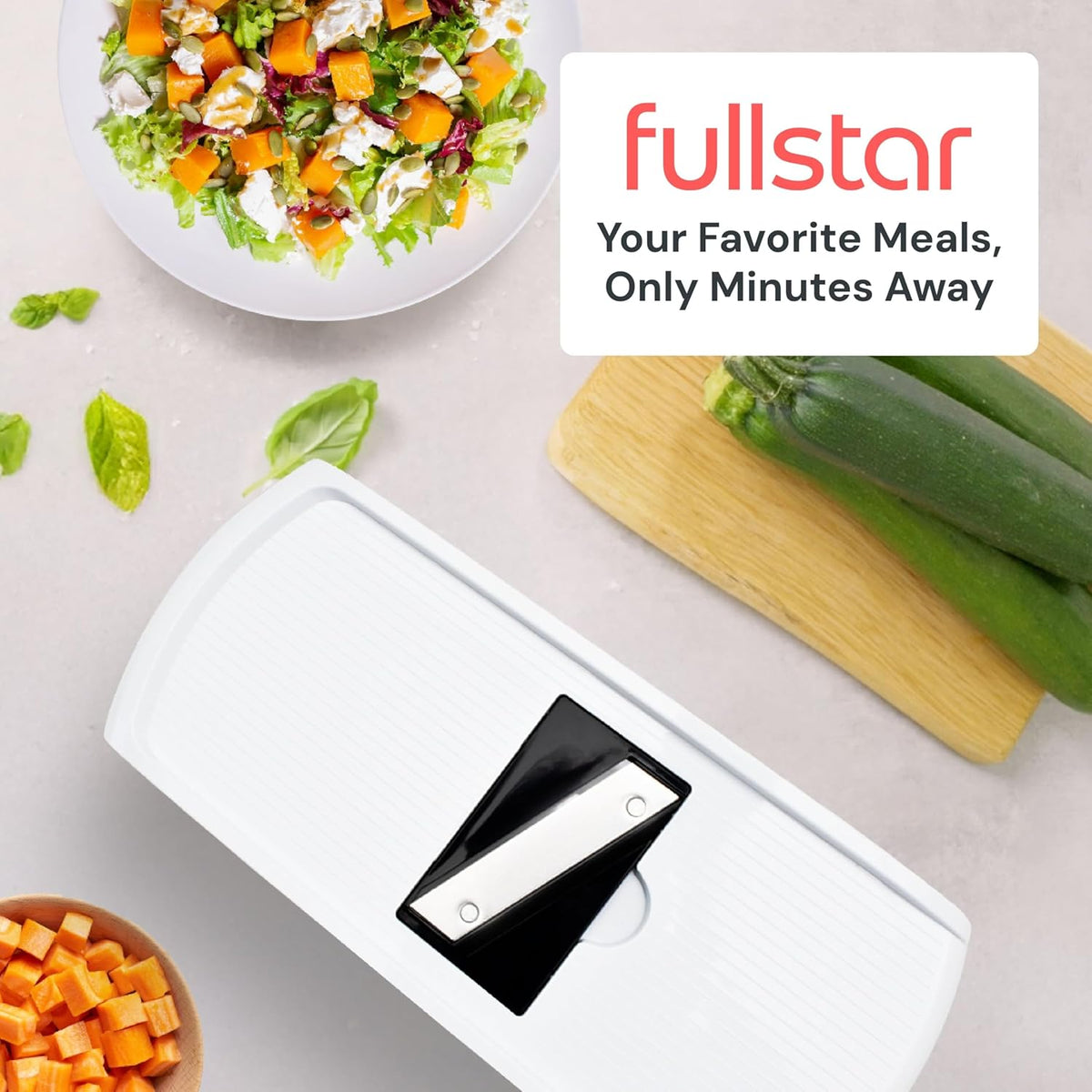 Pro Original - Vegetable Chopper & Mandoline Slicer - 8 Blades | Onion, Salad & Veggie Dicer - Julienne Cutter & Grater - Kitchen Gadgets & Gifts - Home Essentials (8-In-1, White)