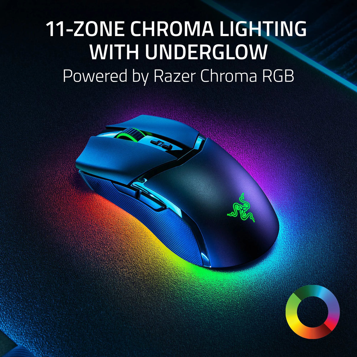Cobra Pro Lightweight Wireless PC Gaming Mouse with Chroma RGB, Customizable Controls, 77G, Black