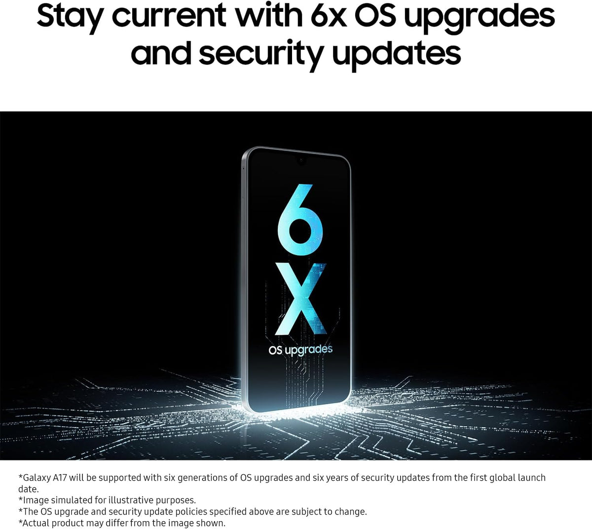 Galaxy A17 5G (CAD Version & Warranty) - 6.7" AMOLED Screen, 128GB, Black, 25W Fast Charging, Android Unlocked Smartphone