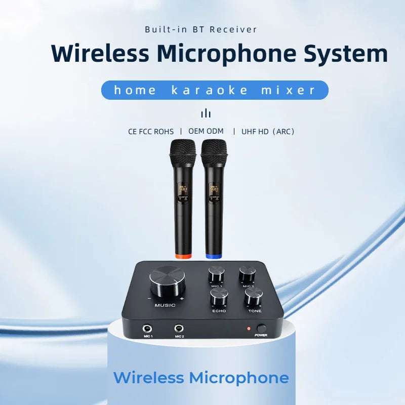 Smart TV Home Theater System Wireless Microphone Karaoke Mixer for Entertainment