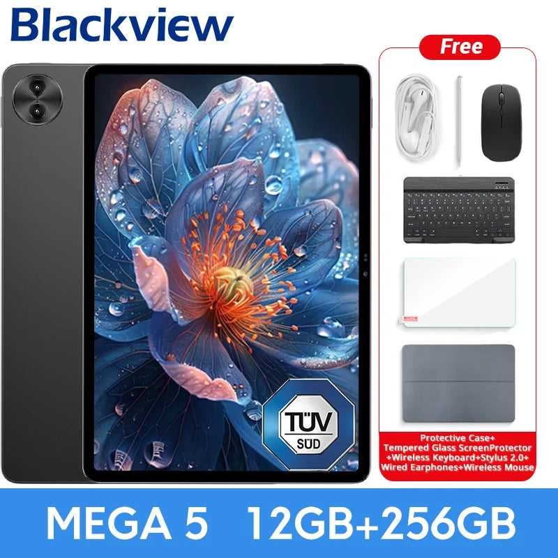 【World Premiere】 MEGA 5 AI Tablet 12.2" 2.4K 120Hz Display 12GB 256GB 10000Mah 55W Charging 4G Android 16 PC Pad 