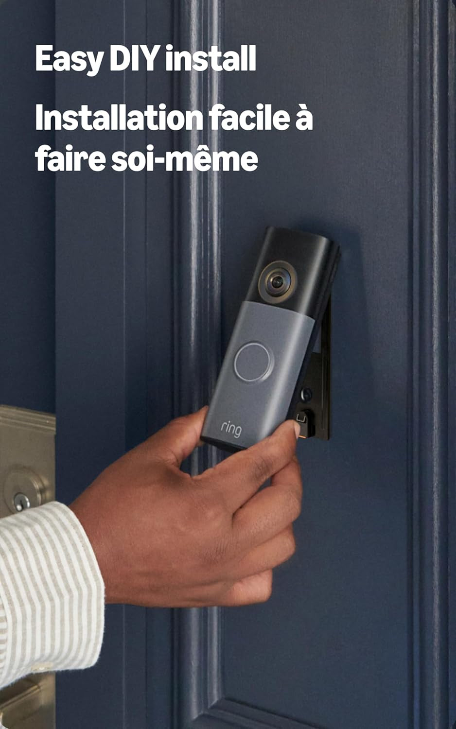 Battery Doorbell (Newest Model), Retinal 2K with Wide-Angle Video, up to 6X Enhanced Zoom, Two-Way Talk, and Built-In Battery, Speckled Gray