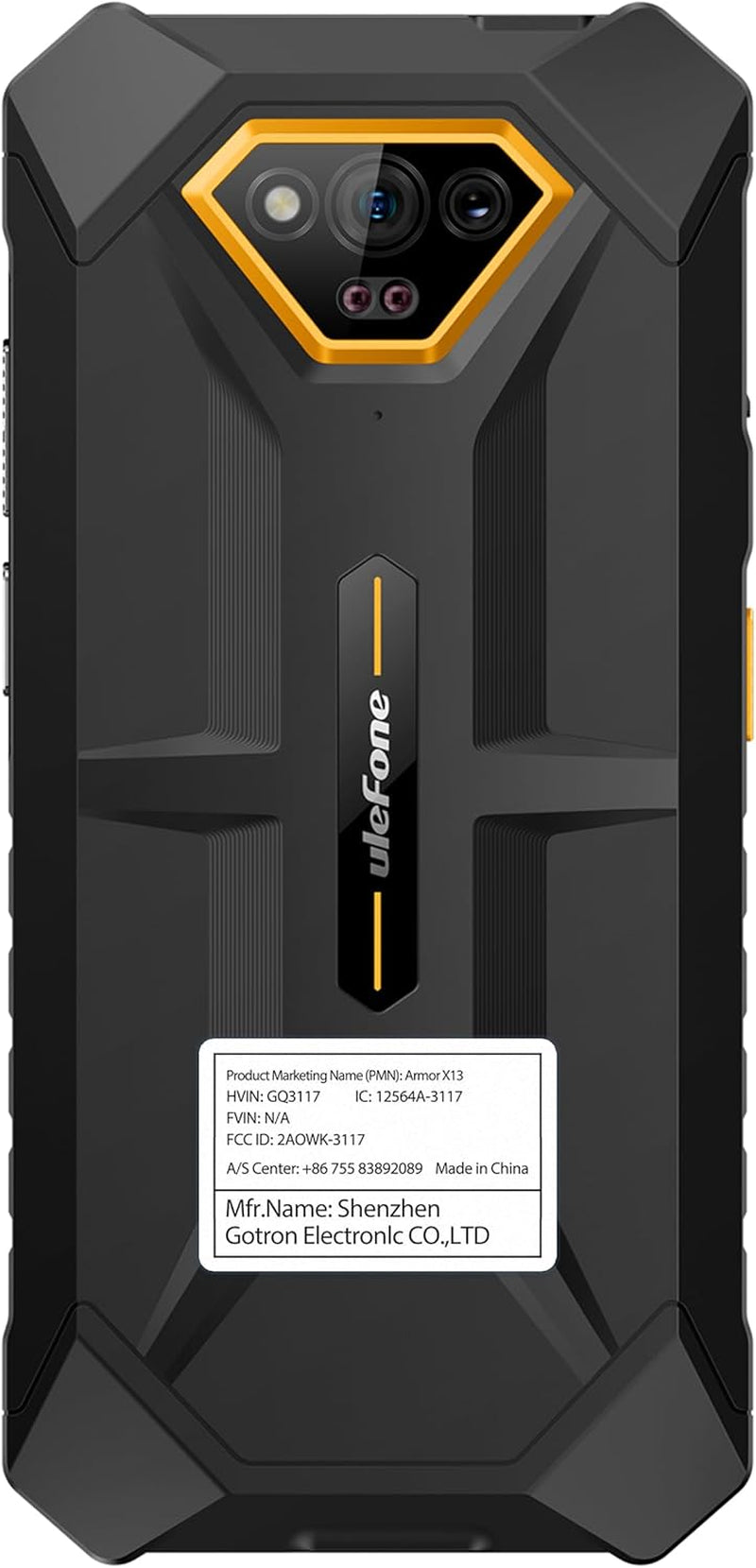 Rugged Smartphones Canada Android 15, Armor X13 Unlocked Cell Phone, 50MP+24MP+8MP Cameras, 12+64GB Storage, 6.52” Screen, 6320Mah, Nfc,Gps,Dual 4G Volte Rugged Phones(Orange)