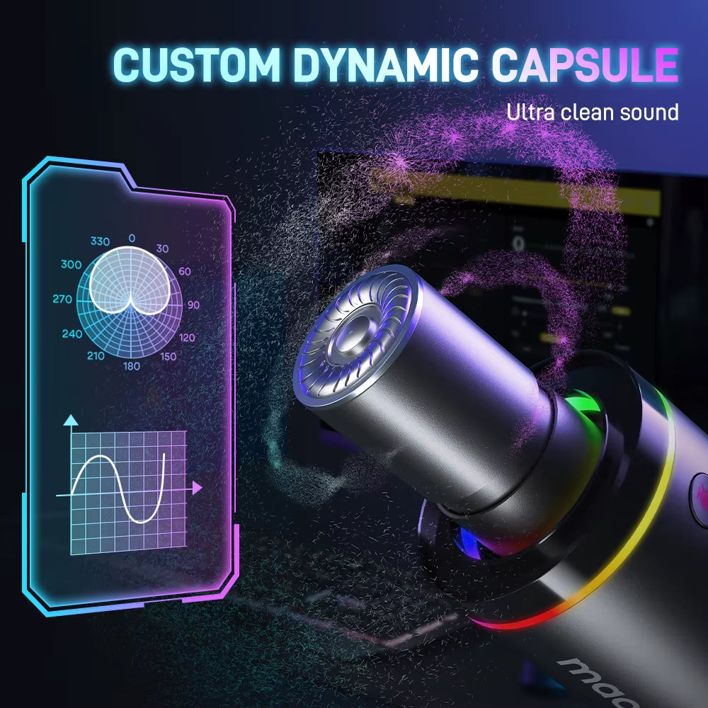 PD200X XLR/USB Dynamic Microphone for Gaming Recording Streaming Youtube Metal Mic with Software Tap-To-Mute Gain Knob
