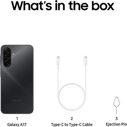 Galaxy A17 5G (CAD Version &amp; Warranty) - 6.7" AMOLED Screen, 128GB, Black, 25W Fast Charging, Android Unlocked Smartphone