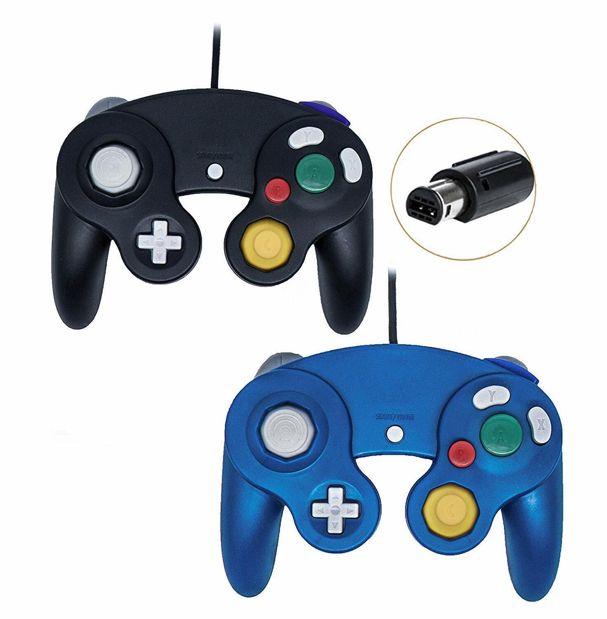 2 Pack Wired NGC Controller Gamepad for Nintendo Gamecube GC &amp; Wii U Console USA
