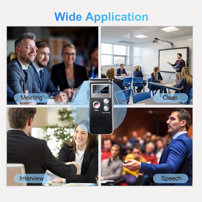 16GB Digital Voice Recorder – Sound Activated, Lectures, Meetings