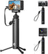 MA93 Battery Power Handle Grip with Hidden Tripod, 10000Mah Portable Power Bank for Action Camera & Phone,Mobile Charger with Multi-Function Lanyard for Gimbal Camera Accessories