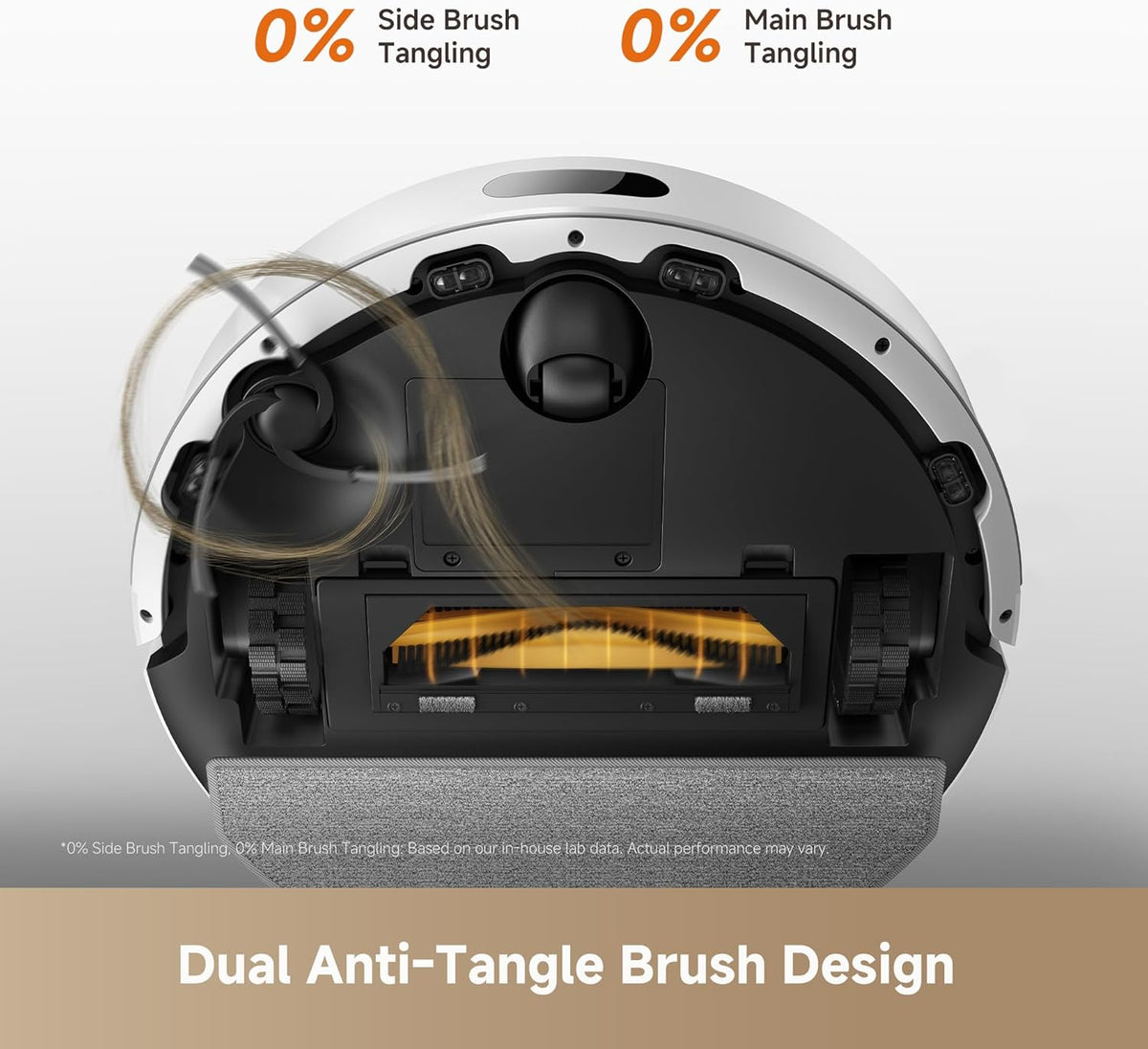 D20 Air plus Robot Vacuum and Mop Combo with 20,000Pa Suction, 120 Days Hands-Free, Anti-Tangling Tech, Auto-Emptying Dock, Deep Carpet Cleaning and Smart Navigation, White