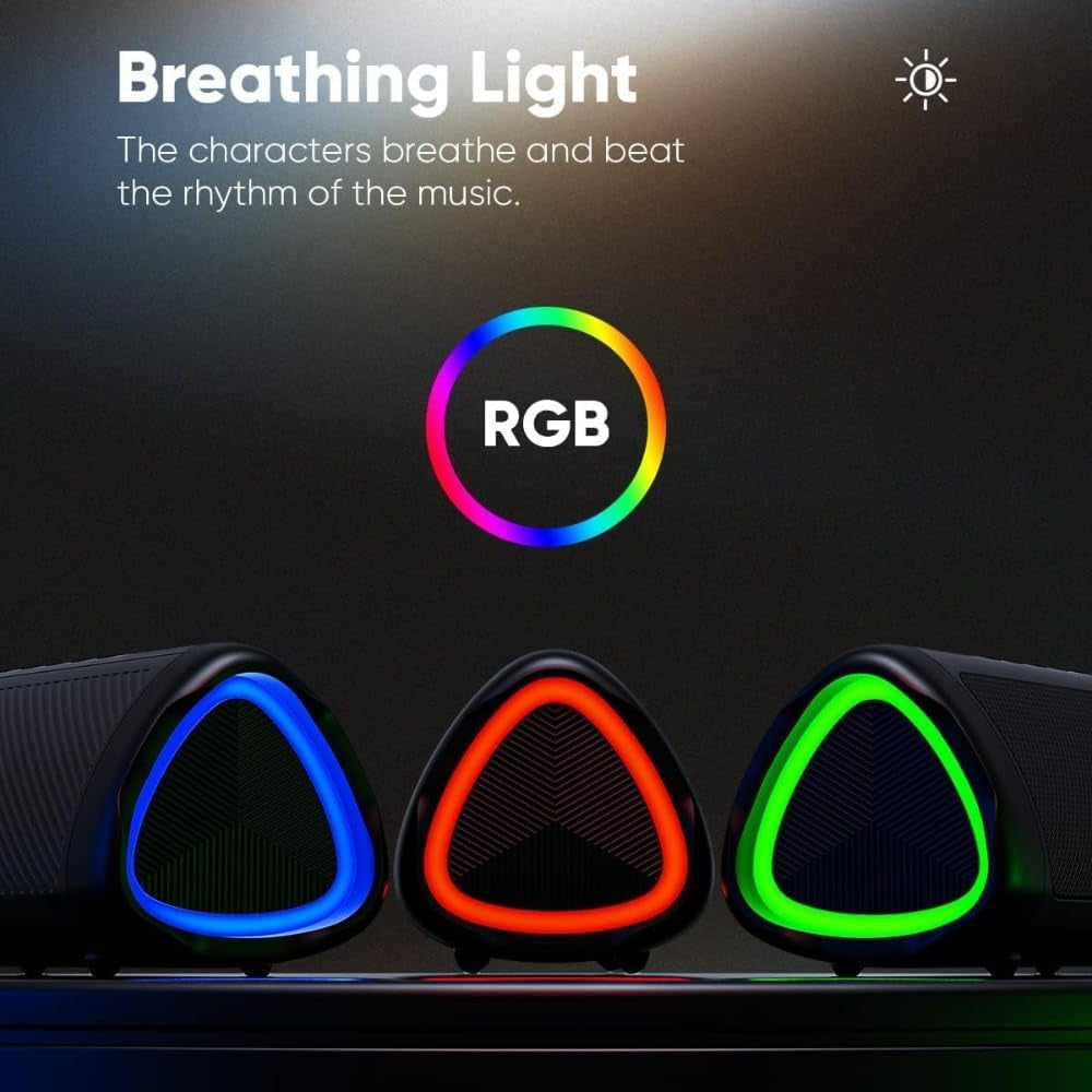 Bluetooth Speaker with HD Sound, Portable Wireless, IPX5 Waterproof, up to 20H Playtime, TWS Pairing, BT5.3, for Home/Party/Outdoor/Beach, Electronic Gadgets, Birthday Gift (Black)