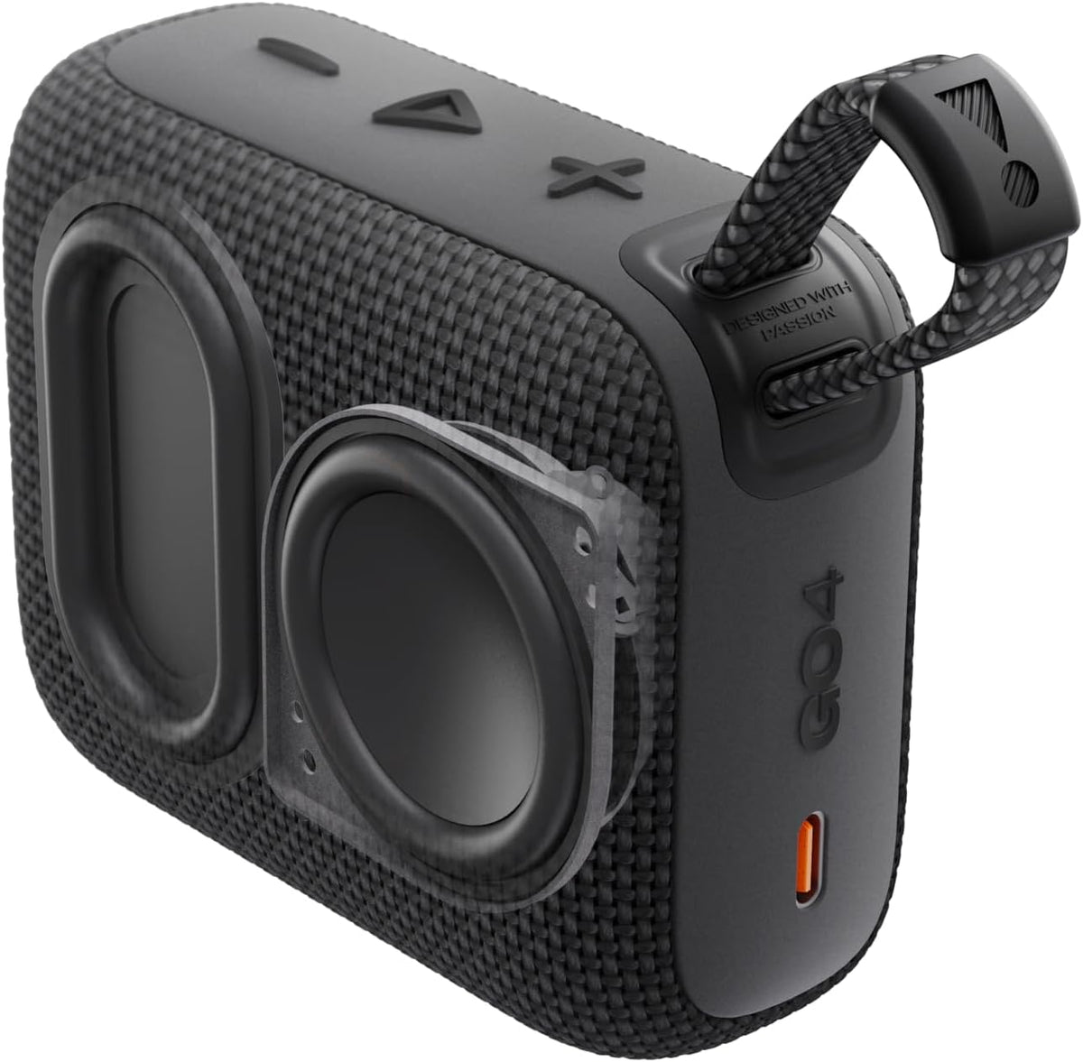 Go 4 - Ultra-Portable, Waterproof and Dustproof Bluetooth Speaker, 7-Hour Built-In Battery, Made in Part with Recycled Materials (Black)