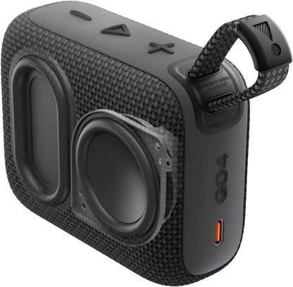 Go 4 - Ultra-Portable, Waterproof and Dustproof Bluetooth Speaker, 7-Hour Built-In Battery, Made in Part with Recycled Materials (Black)