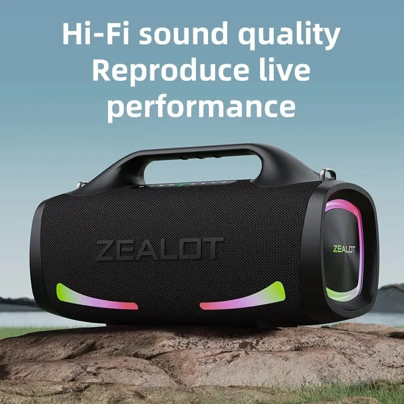 -S79 Speaker Party Portable Speaker with Bluetooth 5.2, Portable Handle, 24-Hour Playtime, for Party, Camping