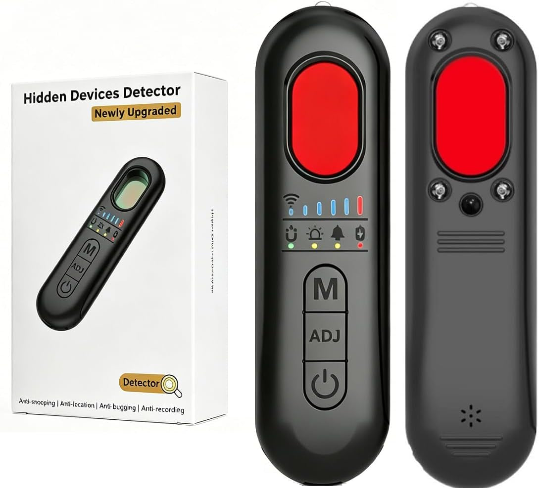 Hidden Camera Detectors, anti Spy Bug Detector, 2026 RF GPS Tracker Privacy Finder Detector, Signal Audio Listening Scanner Mini Design Device for Hotels, Travelers, Office, Car, Home