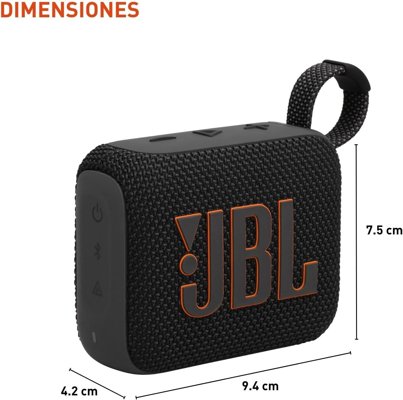 Go 4 - Ultra-Portable, Waterproof and Dustproof Bluetooth Speaker, 7-Hour Built-In Battery, Made in Part with Recycled Materials (Black)