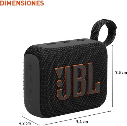 Go 4 - Ultra-Portable, Waterproof and Dustproof Bluetooth Speaker, 7-Hour Built-In Battery, Made in Part with Recycled Materials (Black)