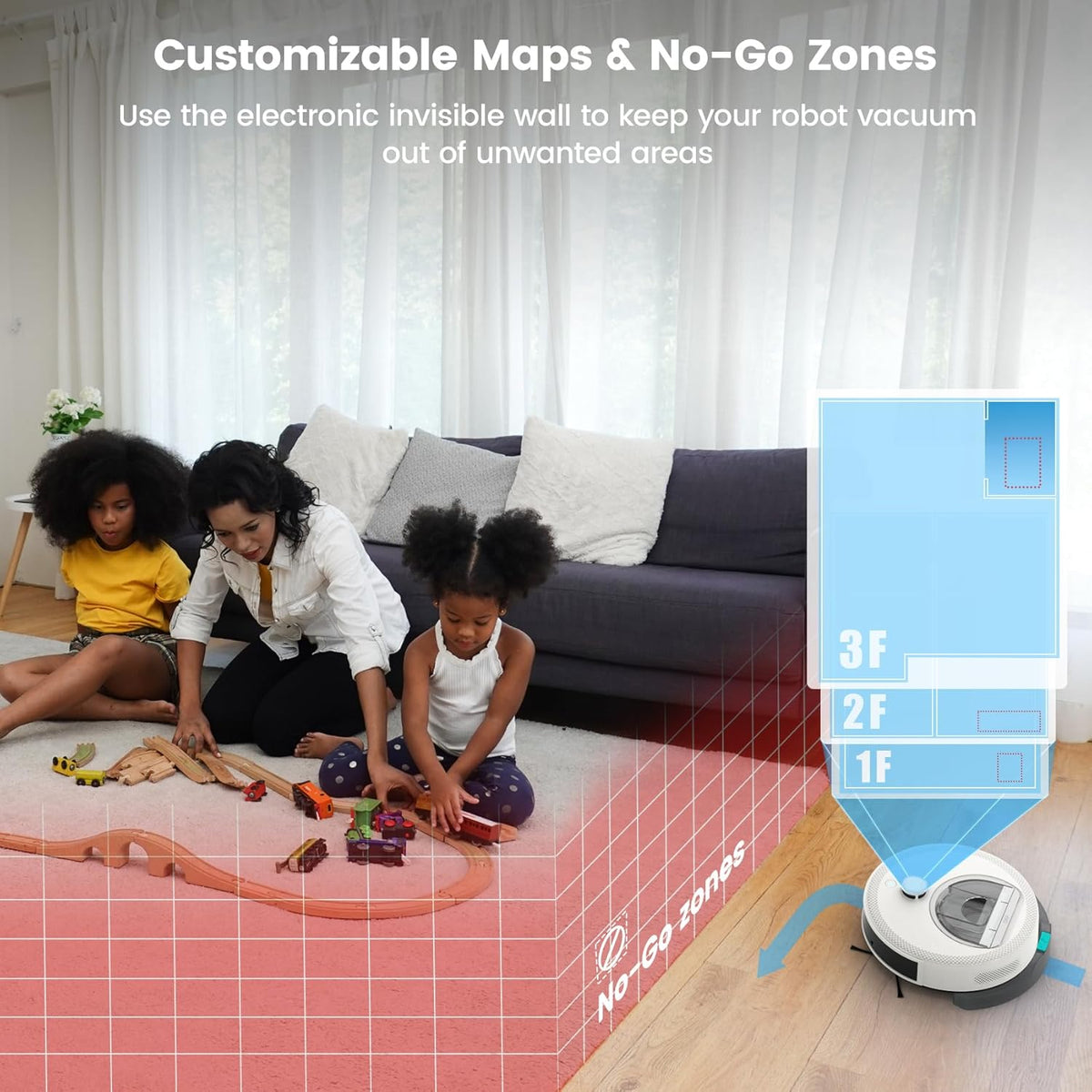 Robot Vacuum and Mop Combo, 6000Pa, Dtof Lidar, (L6 Aqua) | 6000Pa Suction, Anti-Tangle, 150 Min Runtime, 3.7" Slim, 5G Wifi/App/Alexa, Pet Hair, Hard Floors, Carpets, Home