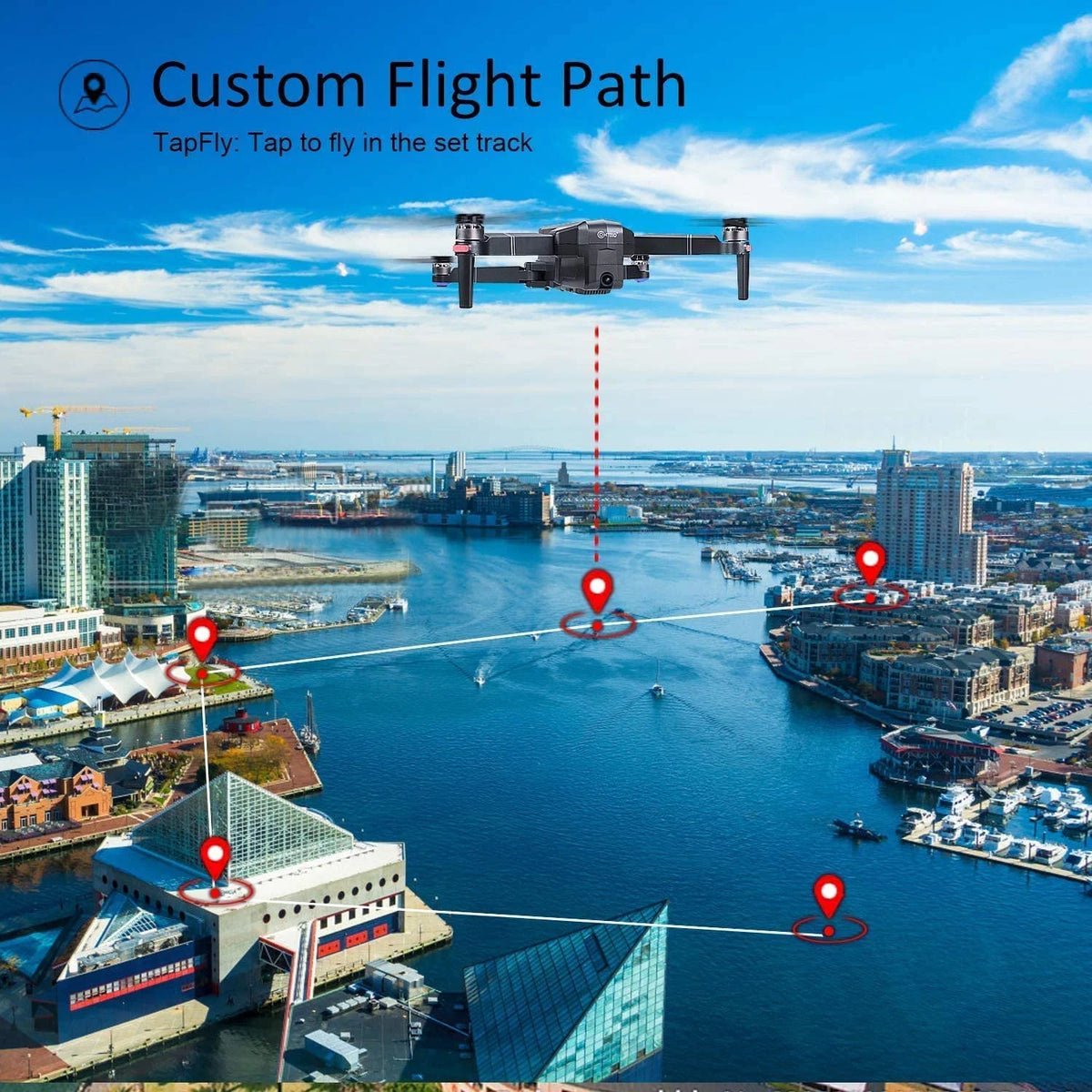 F24 Pro GPS Drones for Adults with Camera, 4K RC Drone with 30-Min Flight and 1600 Ft Range, Foldable, Black
