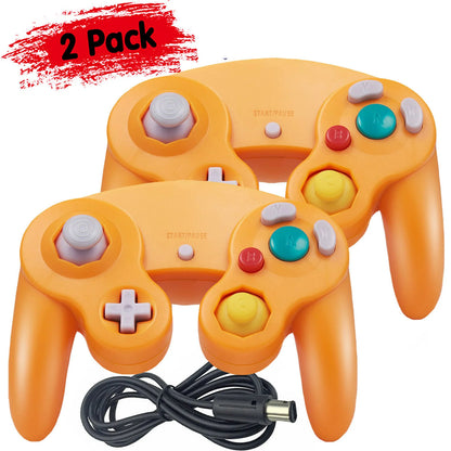 2 Pack Wired NGC Controller Gamepad for Nintendo Gamecube GC &amp; Wii U Console USA