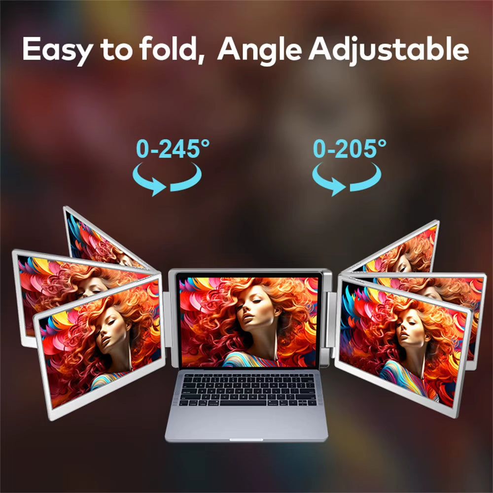 Portable LCD FHD IPS Gaming Backlit External Monitor High-Definition Dual Triple Screen Extender for Productivity