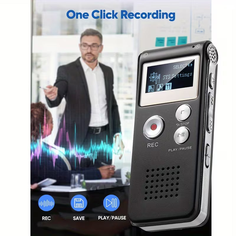 16GB Digital Voice Recorder – Sound Activated, Lectures, Meetings