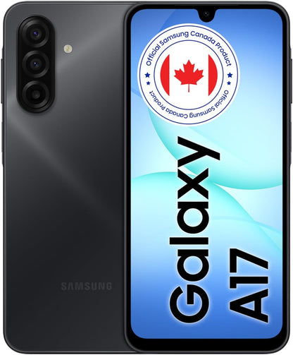 Galaxy A17 5G (CAD Version &amp; Warranty) - 6.7" AMOLED Screen, 128GB, Black, 25W Fast Charging, Android Unlocked Smartphone