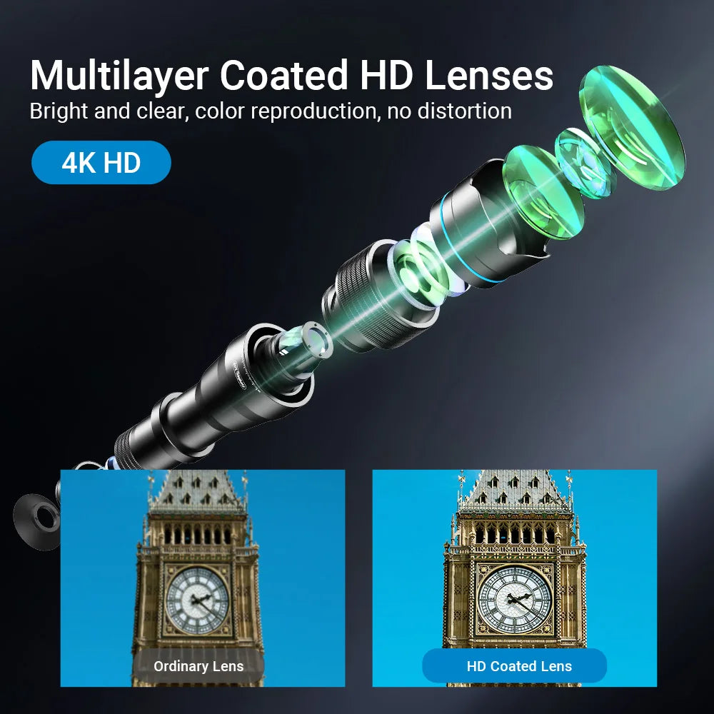 APEXEL New Upgraded Optional HD 20X-40X Zoom Telescope Telephoto Lens Camera Phone Lens for Samsung Iphone Xiaomi All Smartphone
