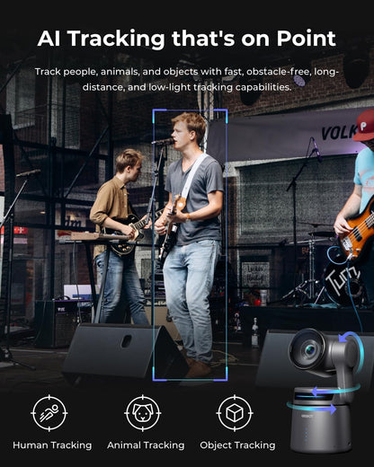 Tail Air Streaming Camera 4K, AI Tracking PTZ Camera with NDI Support, Intelligent APP, Gesture Control, Hdmi/Usb-C/Wifi Video Camera for Streaming, Youtube, Church, Worship, Sports, Etc.