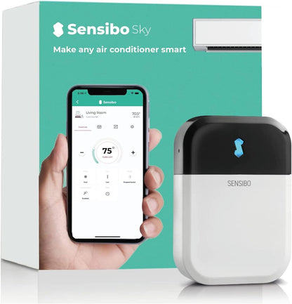 Sky, Smart Home Air Conditioner System - Quick &amp; Easy Installation. Maintains Comfort with Energy Efficient App - Automatic On/Off. Wifi, Google, Alexa and Siri. (White)