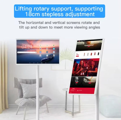 21.5 Inch Portable Smart Touch Screen TV Android 11 Wireless Wifi Monitor Battery Home Outdoor USB Mobile Phone Second Screen
