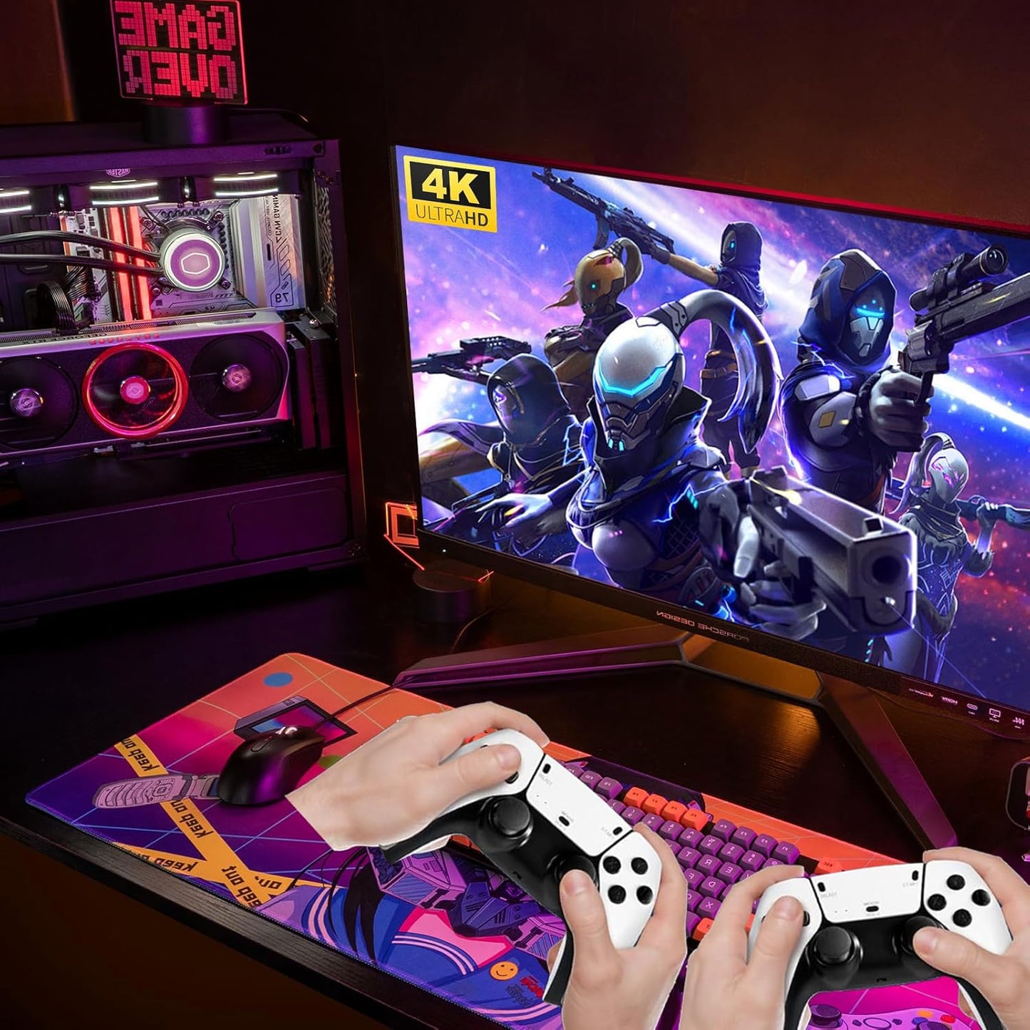 2025 Upgraded Retro Gaming Console, 4K HDMI Video Game Consoles with 40,000+ Games & 23 Emulators, Plug and Play Video Gaming Stick with Upgrade Dual 2.4G Controllers (128G)