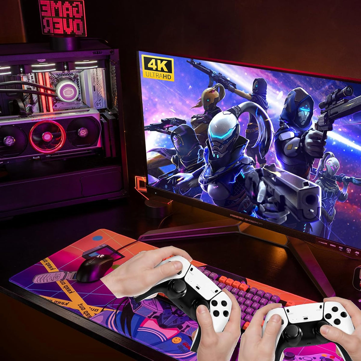 2025 Upgraded Retro Gaming Console, 4K HDMI Video Game Consoles with 40,000+ Games &amp; 23 Emulators, Plug and Play Video Gaming Stick with Upgrade Dual 2.4G Controllers (128G)