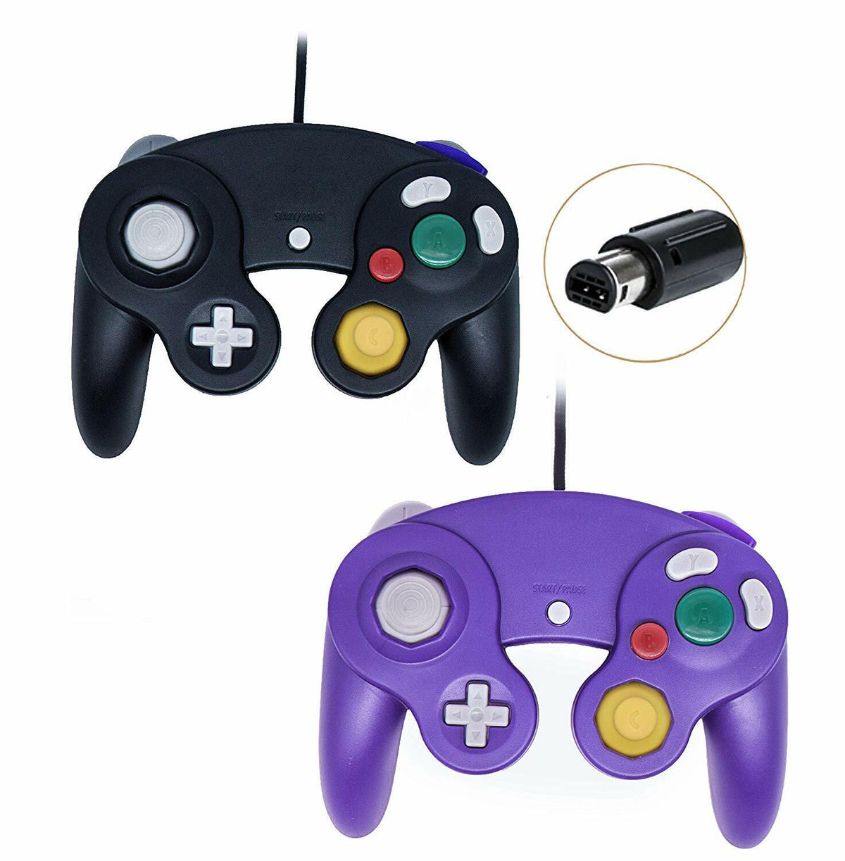 2 Pack Wired NGC Controller Gamepad for Nintendo Gamecube GC &amp; Wii U Console USA