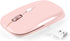 Wireless Flat Mouse, 2.4G Optical Mouse for Laptop, PC, Chromebook, Notebook, Especially Designed for Computer Bags (Pink)