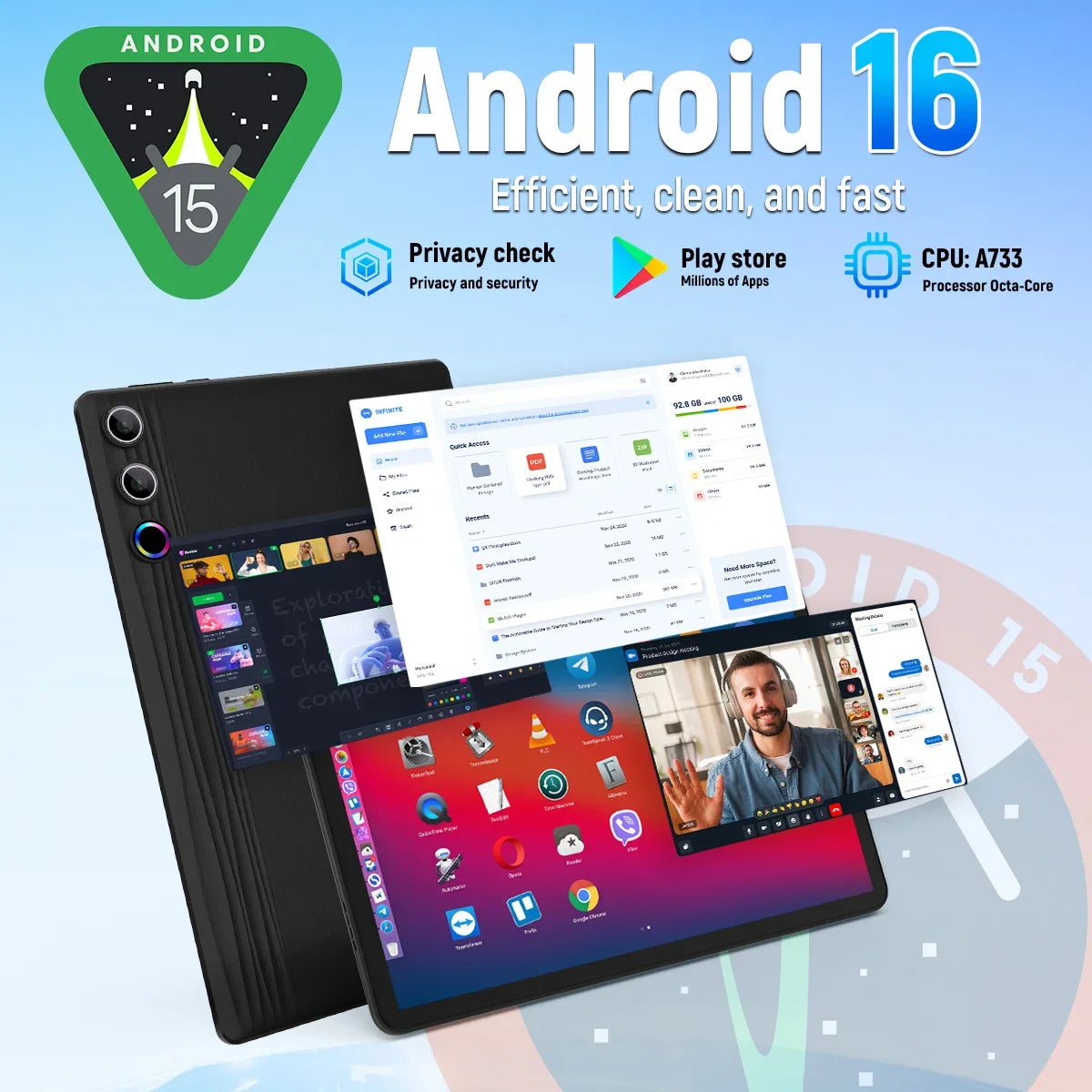 G9L 11.5 Inch Tablet Android 15 30GB+128GB+1TB Expand 8400Mah 2K 1200X2000 HD IPS Screen Wifi 6 Dual Camera Widevine L1 GMS