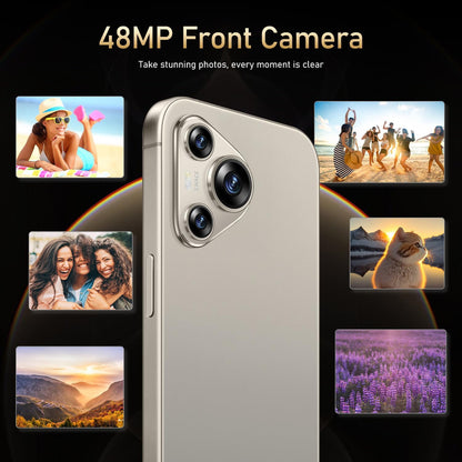 Unlocked Phone A16 PX Smartphone 8GB+256GB Cell Phone 24MP+50MP Camera Pixels 6800Mah Battery for Extended Standby 6.7 Inch HD Screen Mobile Phone 4G Dual SIM (Gray)