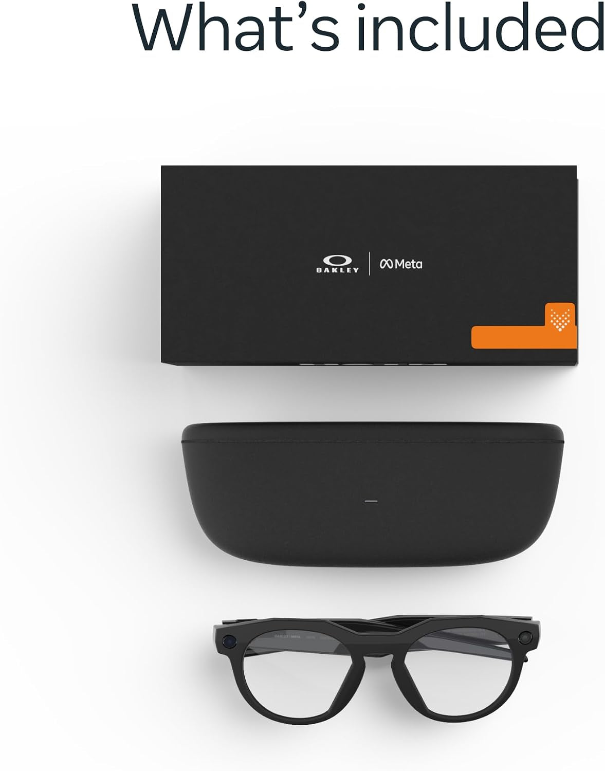 Oakley  HSTN, Black | Smart AI Glasses for Men, Women — Performance for Sports, Athletes — Camera, Audio, Video — 8 Hour Battery — 3K HD Resolution — Clear Lenses