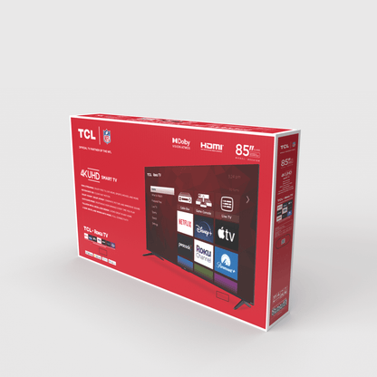 85” Class S4 (85S410R) 4K UHD HDR LED Smart TV with Roku TV