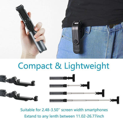 Wireless Selfie Stick, Adjustable Selfie Stick with Tripod Stand and Detachable Wireless Remote, Support Video Record, Extendable Monopod for Iphone 17/16/15/14 Pro Max, Galaxy, All Other Smart Phone