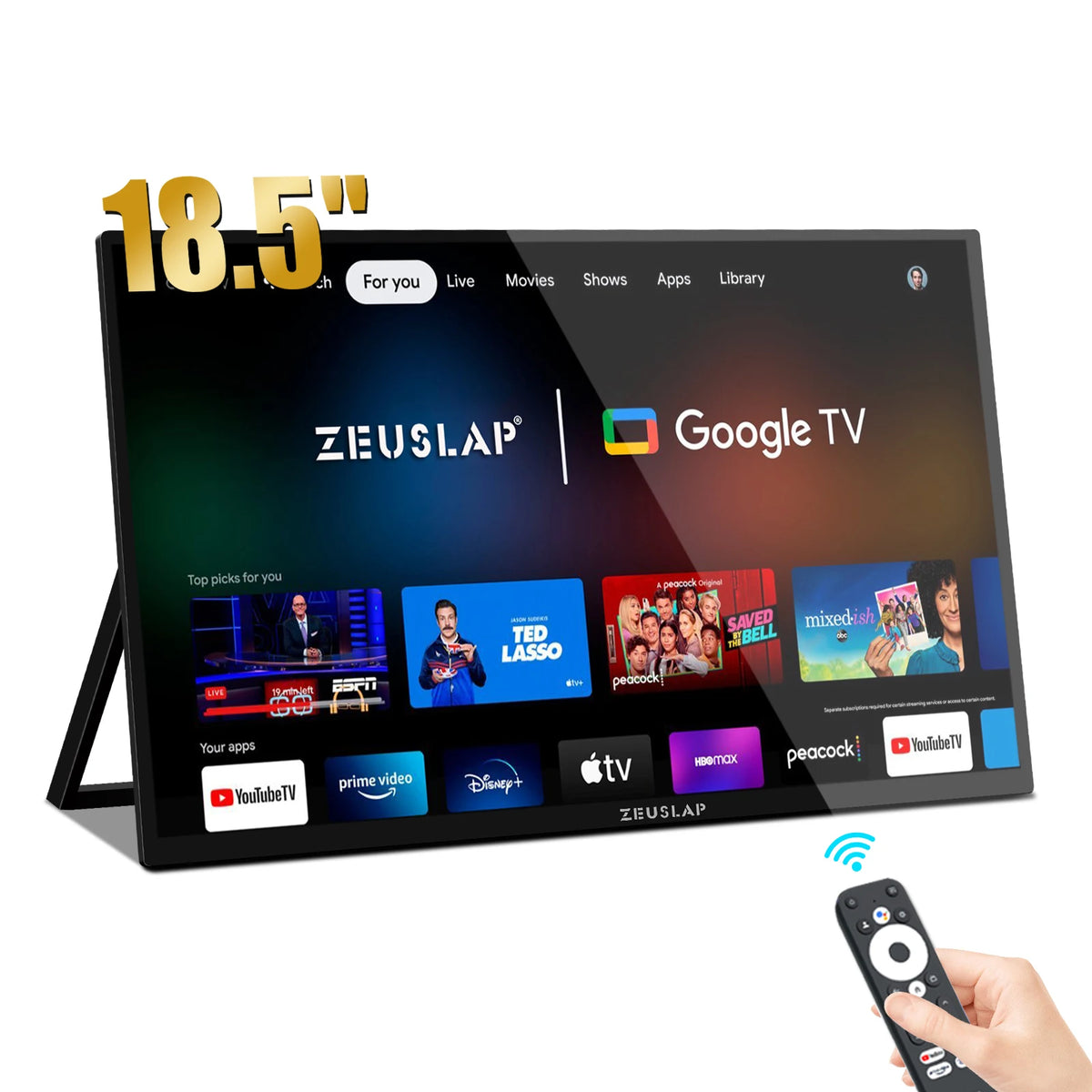 18.5" Smart Portable Monitor Z18TV PRO with Google TV Touch Screen Display for Mini PC Laptop Phone Xbox PS4 PS5 Switch