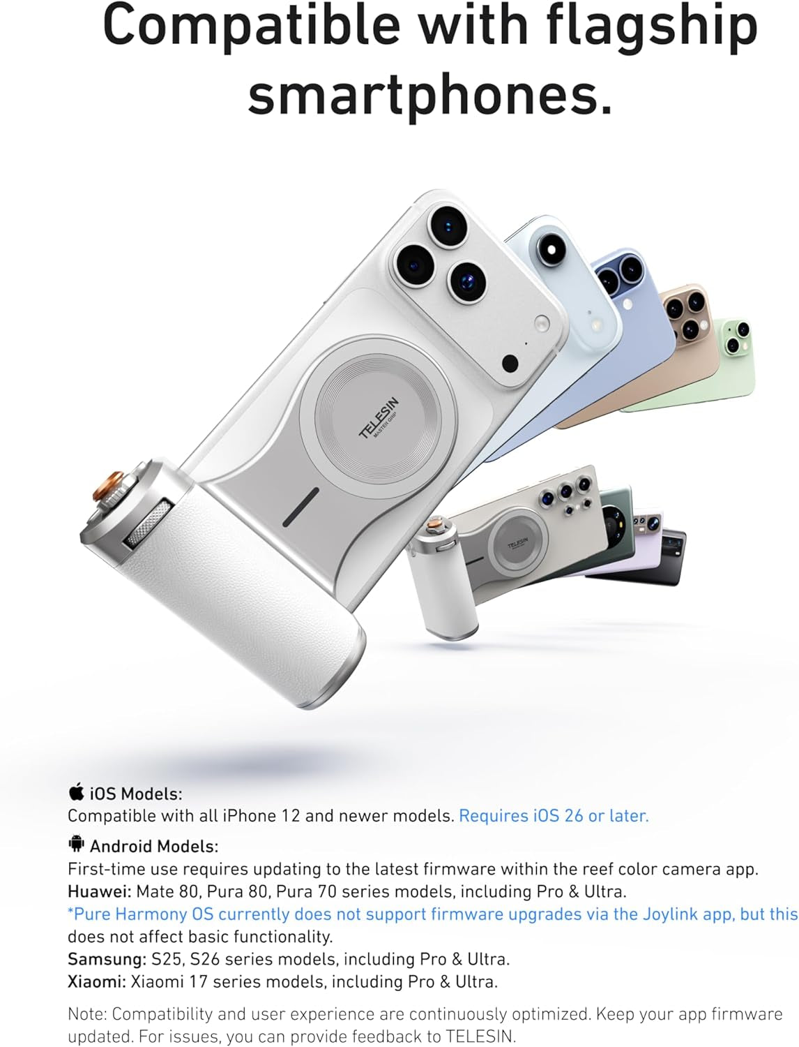 Pro Shot Imaging Grip, Magnetic Phone Camera Grip for Iphone 17 16 15 14 13 12, Bluetooth Shutter Handle with 3200Mah Battery &amp; Wireless Charging, Dslr-Style Handle Holder