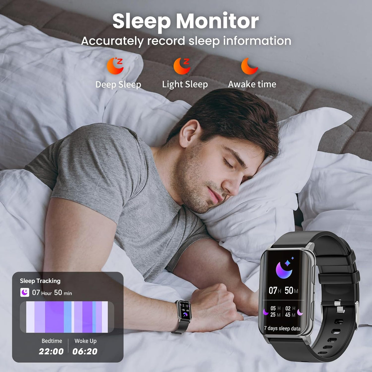 Smart Watches for Men Women (Answer/Make Calls), 1.57" Curved Screen Fitness Tracker, 2 Bands Smart Watch with 24/7 Heart Rate/Sleep Monitor, Compatible with Android Ios,110+ Sport Modes