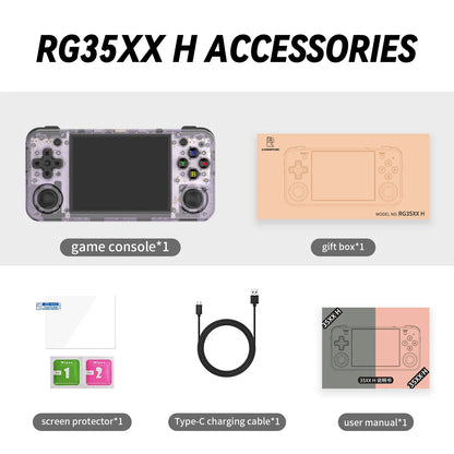 RG35XX H Linux Retro Handheld Game Console 64G Pre-Loaded 5570 Games, 3.5&