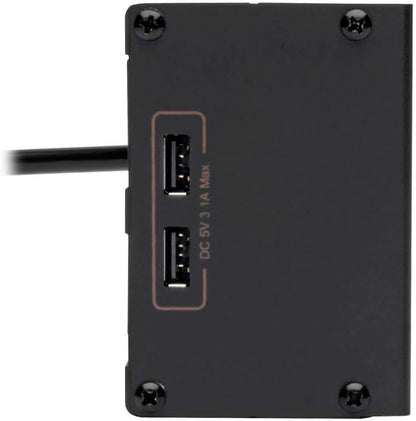 Isobar 6 Outlet Surge Protector Power Strip with 2 USB Charging Ports,10Ft Long Cord, Right-Angle Plug, Metal, 3840 Joules,Lifetime Limited Warranty &amp; $50K Insurance (Ibar6Ultrausbb)Black