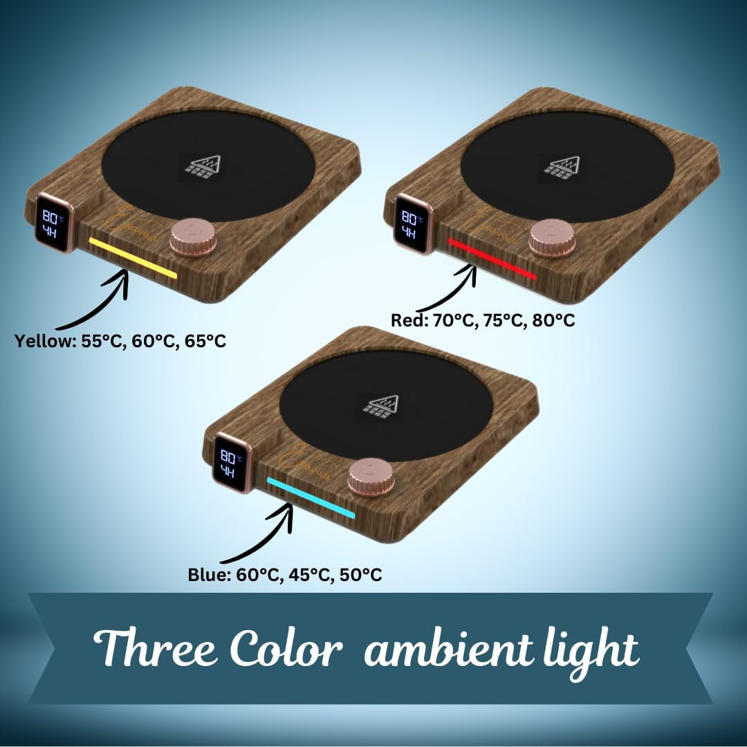 Coffee Warmer, Coffee Mug Warmer for Desk, 9 Temp Settings (104°F-176°F), 40W Fast Heating, Auto Shut off Perfect for Coffee, Tea, Milk, Hot Beverage, Gift for Men, Women, Office &amp; Home Use