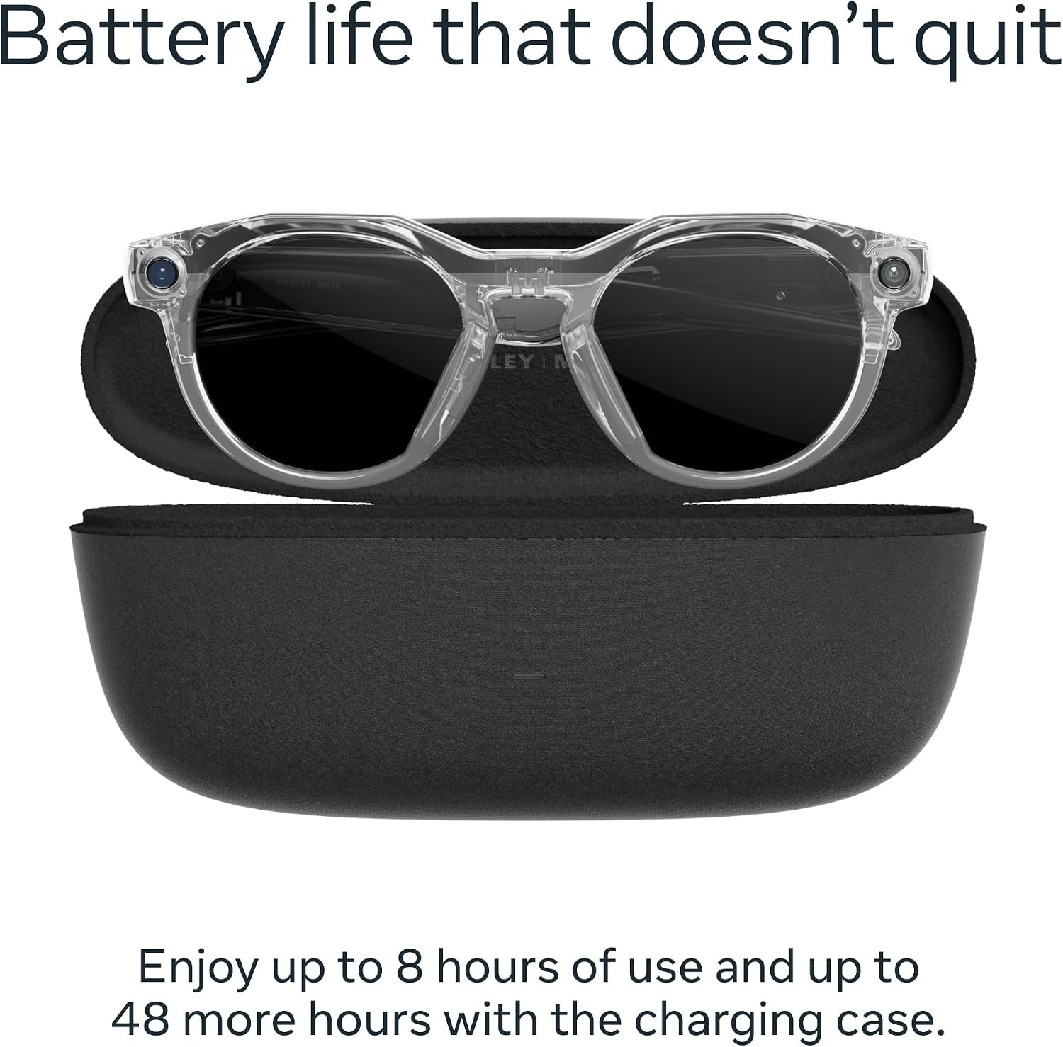 Oakley  HSTN, Clear | Smart AI Glasses for Men, Women — Performance for Sports, Athletes — Camera, Audio, Video — 8 Hour Battery — 3K HD Resolution — Clear to Grey Transitions® Lenses