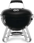 14-Inch Portable Charcoal Kettle Grill - NK14K-LEG-3 - Black, Portable, 150In² Cooking Area, Sturdy 4-Leg Design