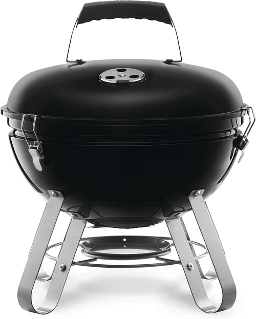 14-Inch Portable Charcoal Kettle Grill - NK14K-LEG-3 - Black, Portable, 150In² Cooking Area, Sturdy 4-Leg Design