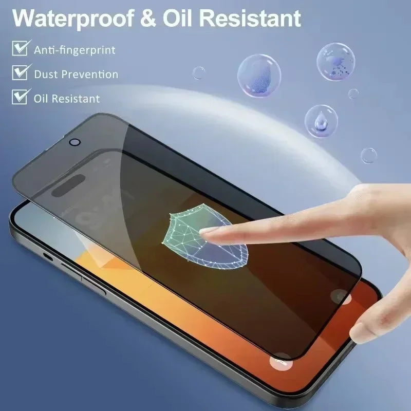 5Pcs Full Cover Privacy Screen Protector for Iphone 16 11 12 13 14 Pro Max Mini 8K Anti-Spy Glass for Iphone 15 PRO XR X XS MAX